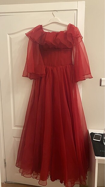 ÖZEL DİKİM KIRMIZI ABİYE - Görsel 3