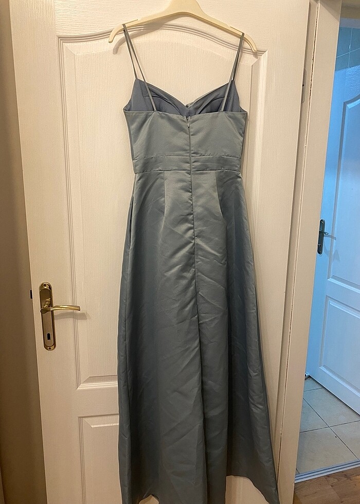 ABİYE SATEN ELBİSE - Görsel 2