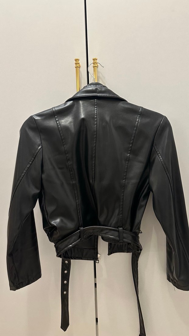 ZARA MODEL SİYAH DERİ CEKET - Görsel 2