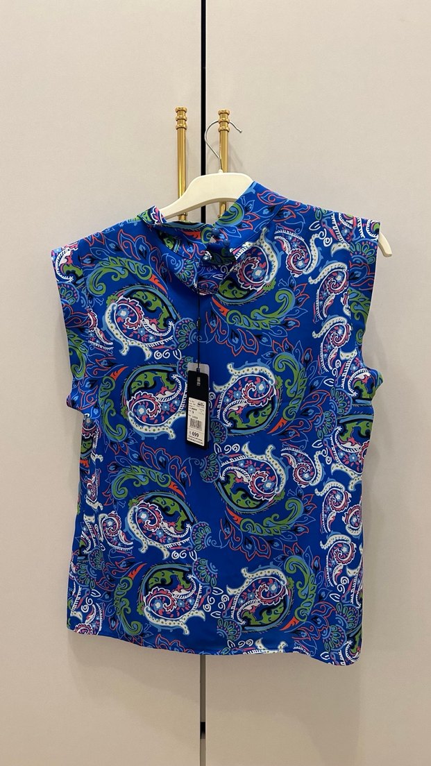 Mavi Şifon Bluz - Görsel 2