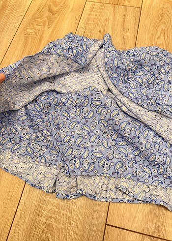 Mavi Bohem Pamuk Mini Etek - Görsel 2