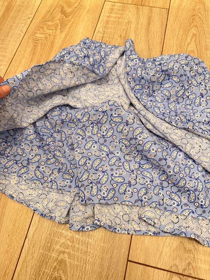 Mavi Bohem Pamuk Mini Etek - Görsel 2