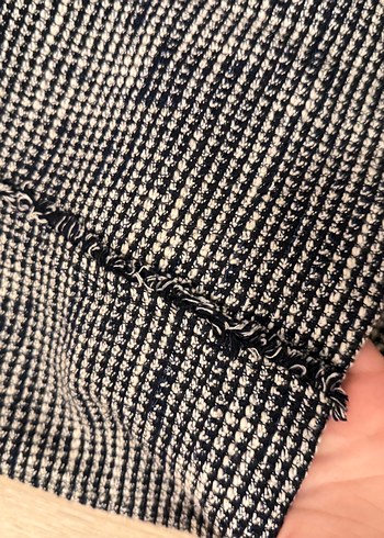 Gri Mini Etek Kareli - Görsel 2