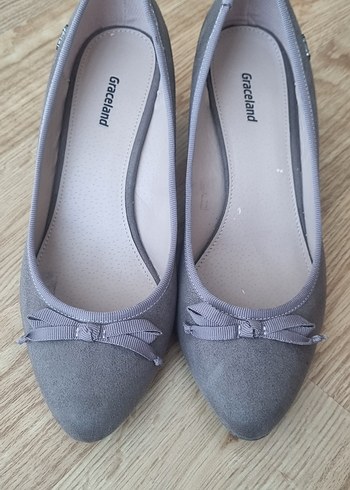 Deichmann Gri Süet Stiletto Tokalı Kadın Ayakkabı