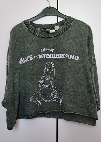 Gri kısa kollu Alice kisa t-shirt