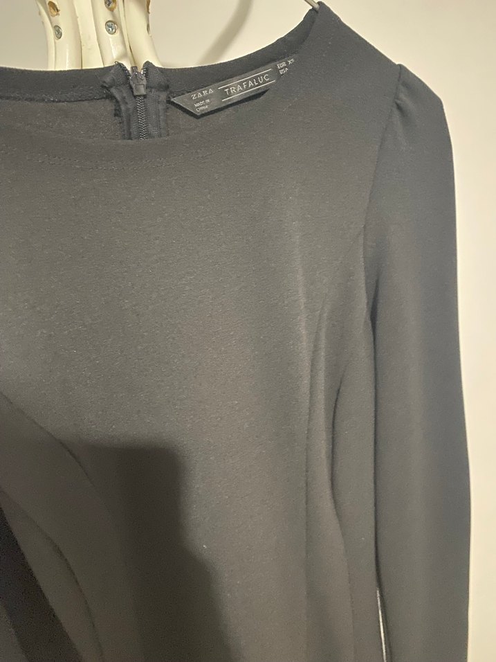 Uzun Kollu Siyah Kadın Triko Elbise - Görsel 4