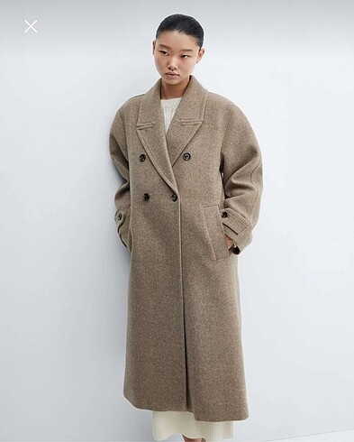 xs Beden camel Renk Mango oversize kaban