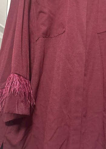 Bordo Bohem Uzun Kollu Tunik - Görsel 3