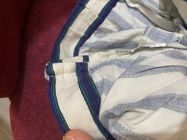 m Beden Mango çizgili kumaş pantolon