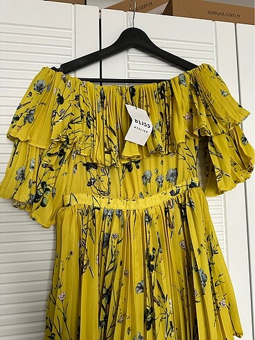 s Beden sarı Renk Bliss Atelier Elbise