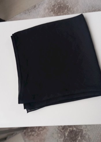 Siyah Kadın Elastik eşarp - Görsel 2