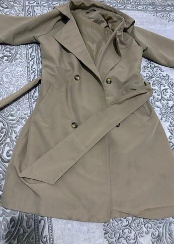 TRENDYOL Bej Kuşaklı Midi Trençkot - Görsel 5