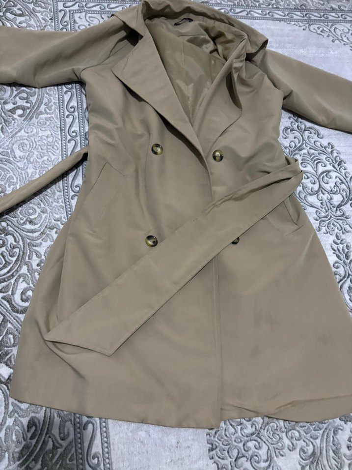 TRENDYOL Bej Kuşaklı Midi Trençkot - Görsel 5