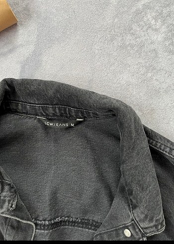 Siyah Oversize Kadın Denim Ceket - Görsel 2