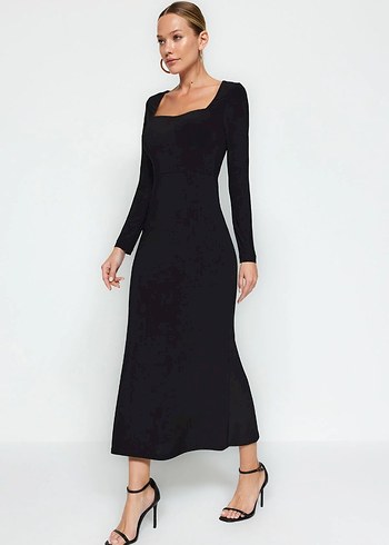 TRENDYOLMİLLA kare yaka elbise - Görsel 3