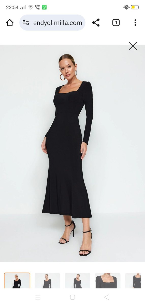 TRENDYOLMİLLA kare yaka elbise - Görsel 4