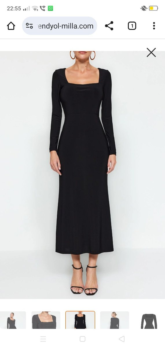 TRENDYOLMİLLA kare yaka elbise - Görsel 5