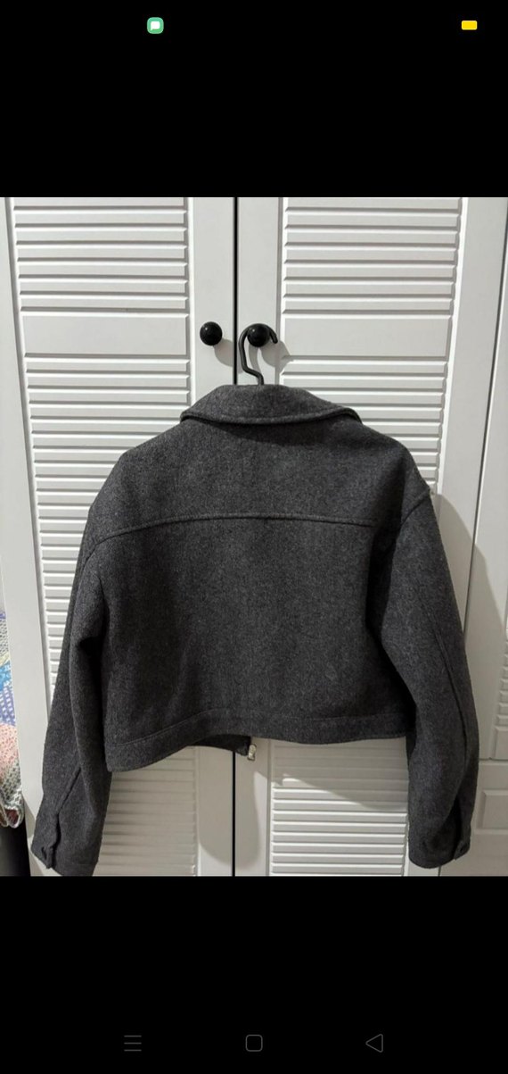 BERSHKA kışlık gri ceket - Görsel 4