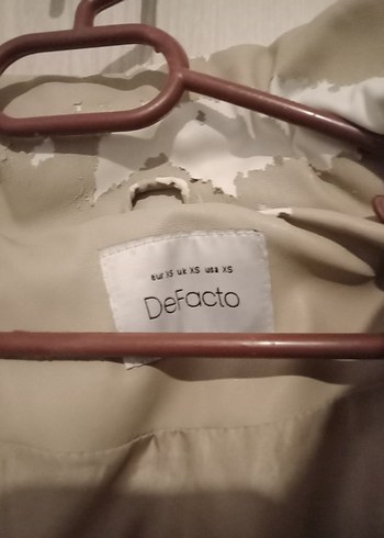 Bej Düğmeli Deri Kadın Ceket - Görsel 3