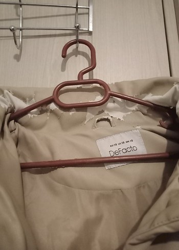 Bej Düğmeli Deri Kadın Ceket - Görsel 4