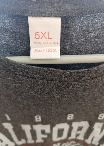 50 Beden Gri Baskılı Oversize Unisex Tişört
