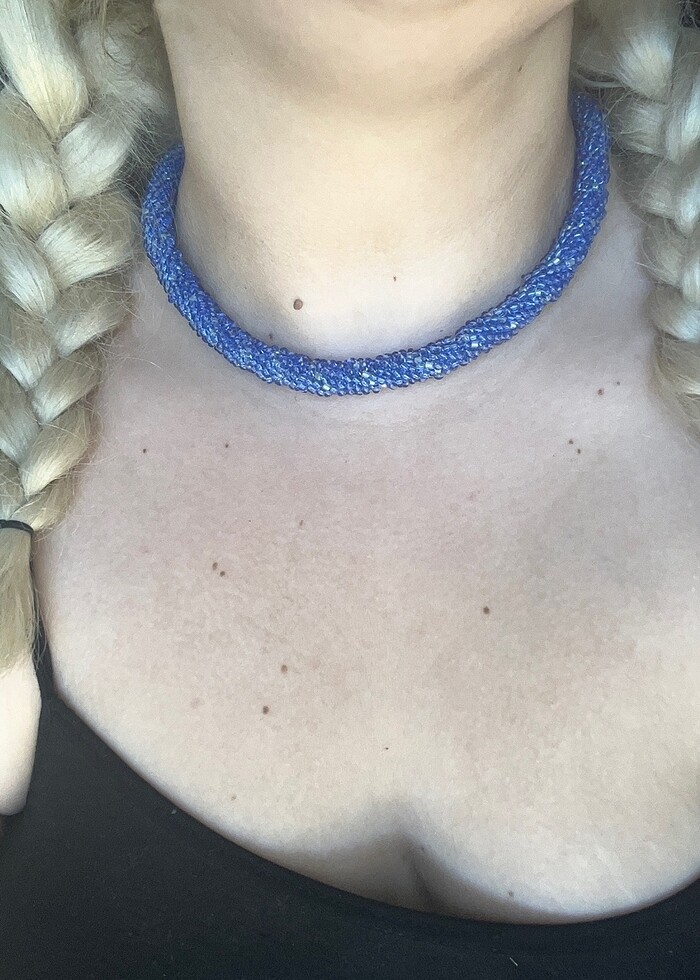 Cam boncuk bileklik kolye takı seti - Görsel 4