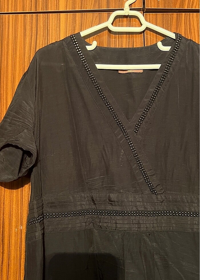 Kruvaze yaka bluz - Görsel 2