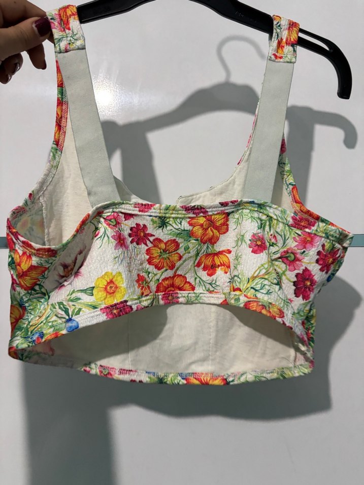 Çiçek Desenli Kadın Büstiyer - Görsel 2