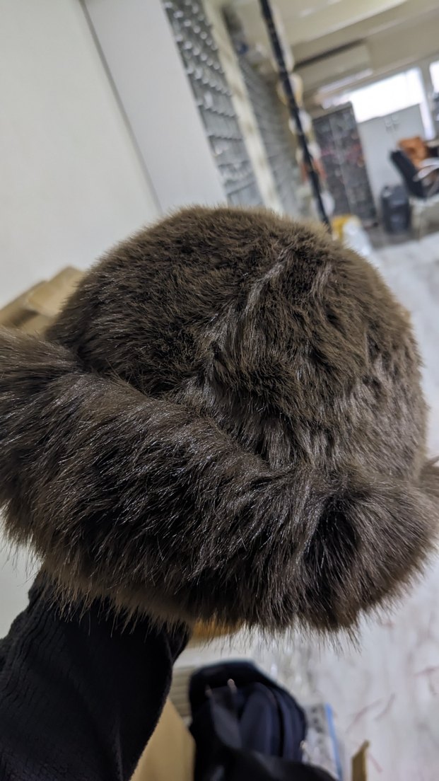 Kahverengi Kürklü Kadın Şapka - Görsel 3