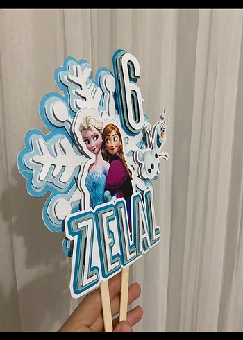 Renkli Elsa Temalı Doğum Günü Süsü - Görsel 2