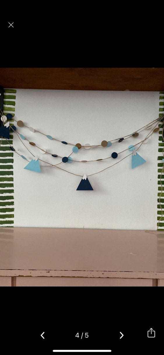 Mavi Dağ Temalı 1. Yaş Doğum Günü Süsü - Görsel 4