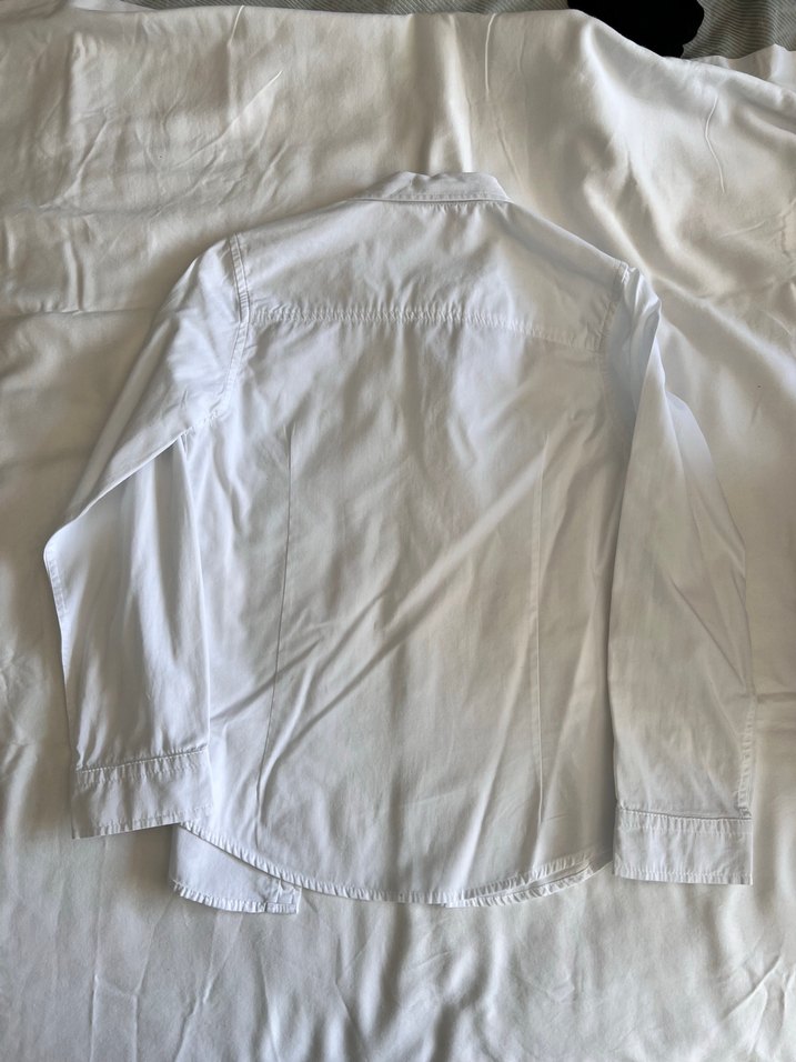 Bg store Erkek Çocuk Beyaz Pamuklu Gömlek - Görsel 3