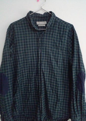 Düğmeli Uzun Kollu Yeşil Erkek Gömlek - Görsel 2