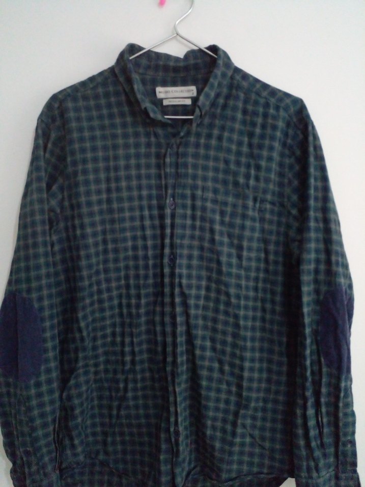 Düğmeli Uzun Kollu Yeşil Erkek Gömlek - Görsel 2