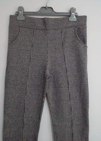 Gri Düğmeli Kadın Kumaş Pantolon - Görsel 2