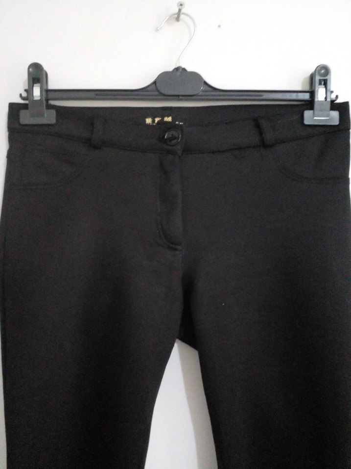 Siyah Kadın Kumaş Pantolon - Görsel 2