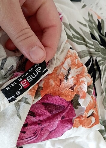 m Beden Çiçekli günlük elbise