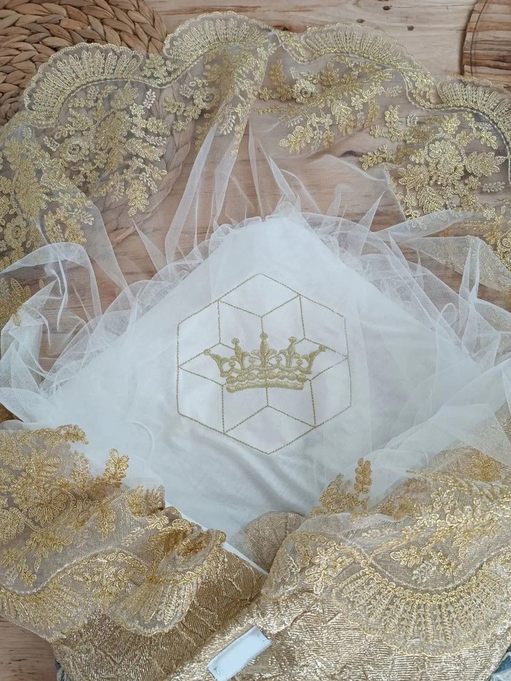 Ultra Lüks Güpürlü Bebek Battaniyesi - Görsel 2