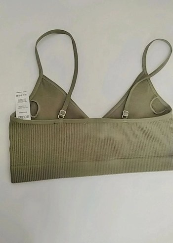 m Beden Yeşil İnce Askılı Crop