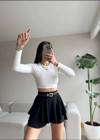 Zara şortlu mini etek