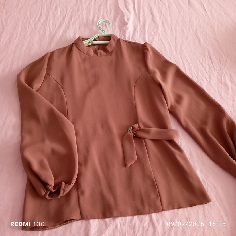 Diger Pembe Uzun Kollu Kadın Bluz - Görsel 4