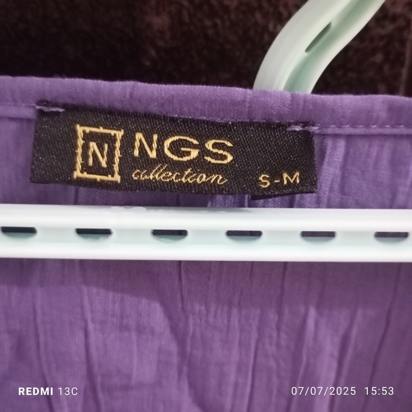 Mor V Yaka Hamile ve Emzirme Pijama Takımı - Görsel 5