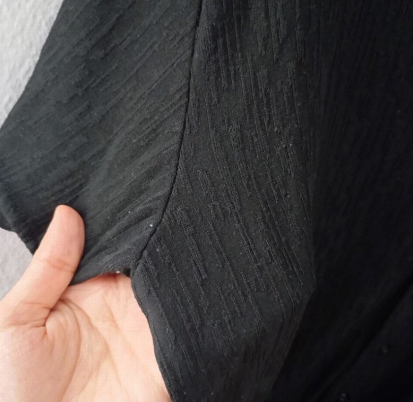 Siyah Kısa Kollu Keten Gömlek - Görsel 2