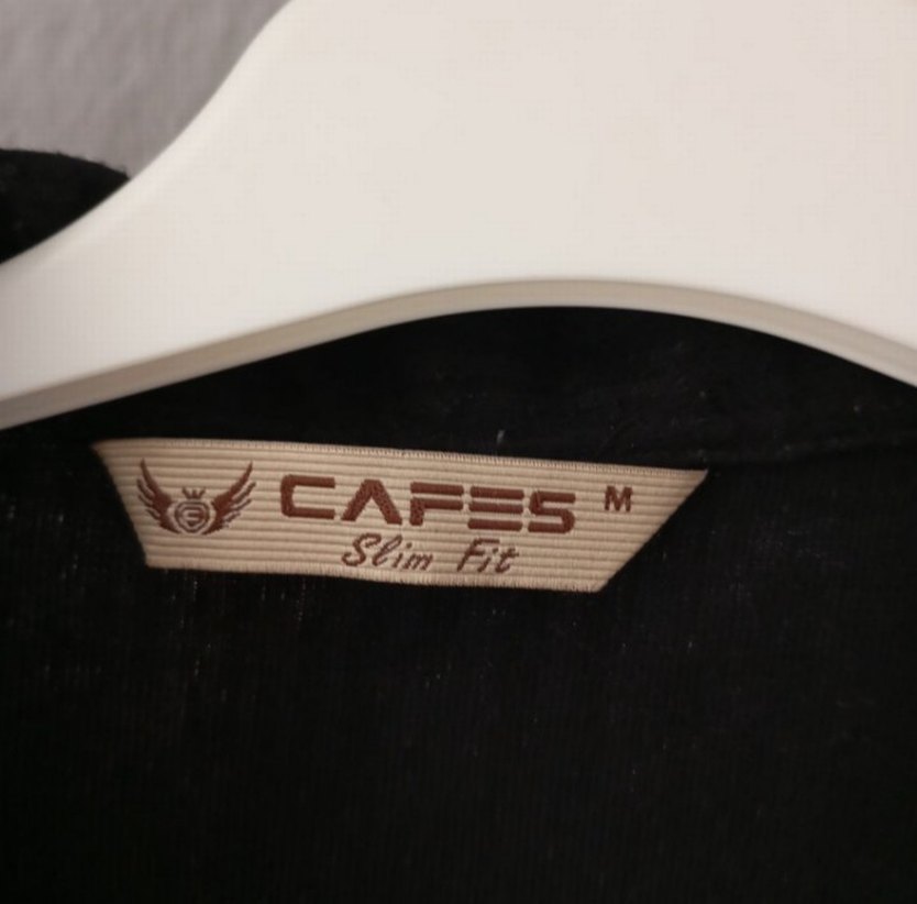 Siyah Kısa Kollu Keten Gömlek - Görsel 3