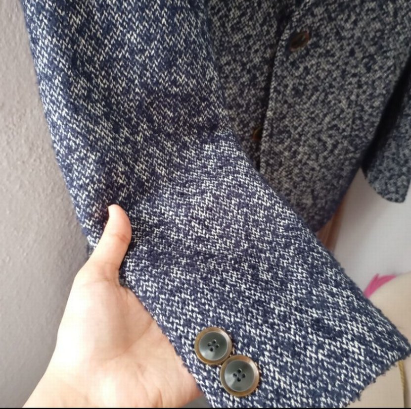 Gri Erkek Midi Boy Yün Ceket - Görsel 2