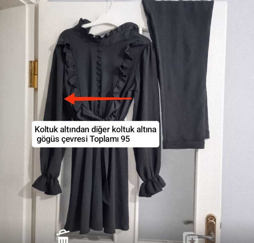 Uzun Kollu Siyah Kadın Takım Elbise - Görsel 4