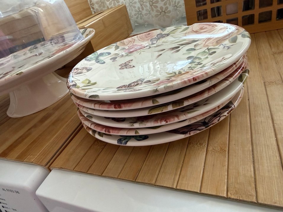 Çiçek Desenli Bohem Tabak Seti - Görsel 2