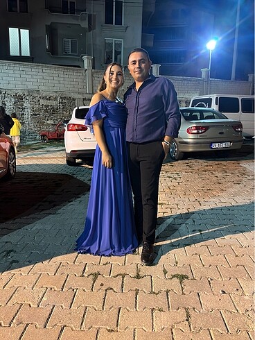 Mavi abiye elbise