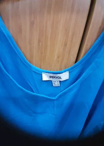 Mavi V Yaka Kolsuz Kadın Atlet - Görsel 5