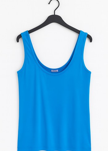 Mavi V Yaka Kolsuz Kadın Atlet - Görsel 2